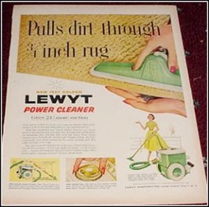 1956 Lewyt Vacum Cleaner ad