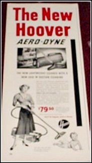 1950 Hoover Aero-Dyne ad