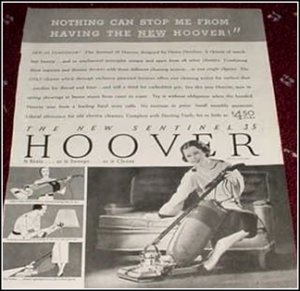 1935 Hoover Vacum Cleaner ad
