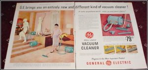 1955 GE Roll Easy Vacum Cleaner ad