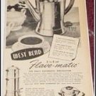 West Bend Flav O Matic Coffeemaker ad