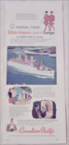 1952 Canadian Pacific White Empress ad