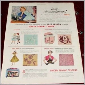 1952 Singer Sewing Center ad #1