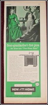 1950 New Home Sewing Machine ad