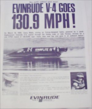 1966 Evinrude World Speed Record Boat ad