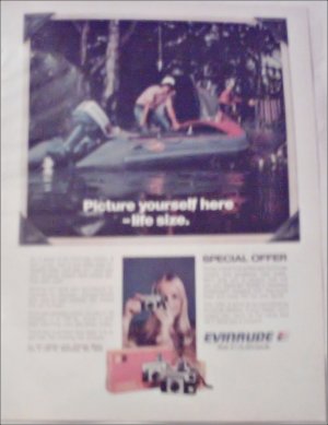 1973 Evinrude Motor Kodak Camera Promo ad