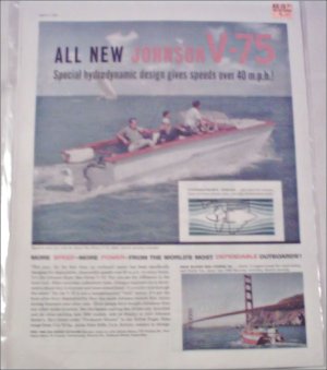 1960 Johnson Sea-Horse V-75 Motor ad
