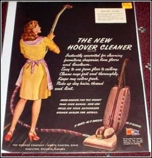 1945 Hoover vacum cleaner ad