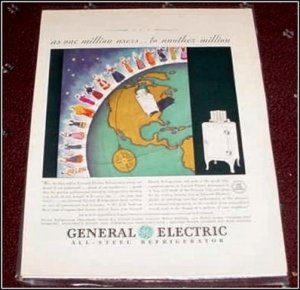 General Electric Monitor Top Refrigerator ad