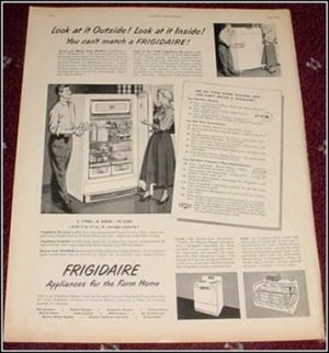 1950 Frigidaire Refrigerator ad