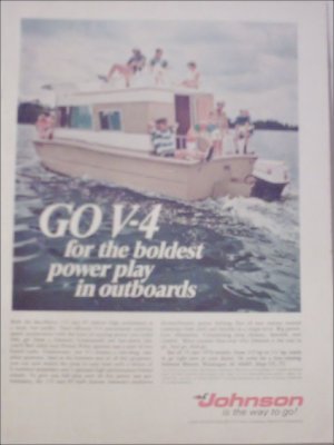 1970 Johnson V-4 Motor ad