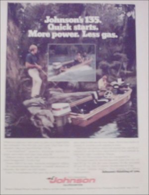 1973 Johnson 135 Motor ad