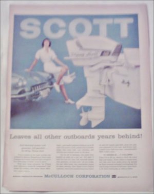 1959 McCulloch Flying Scott 60 Motor ad
