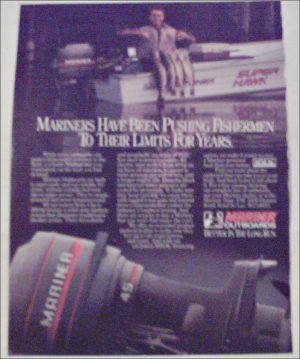 1986 Mariner 45 Motor ad