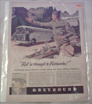 1943 Greyhound Bus Lines ad