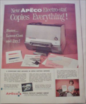 Apeco Electro-Stat Copier ad