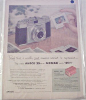 Ansco 35 mm Memar Camera ad #1