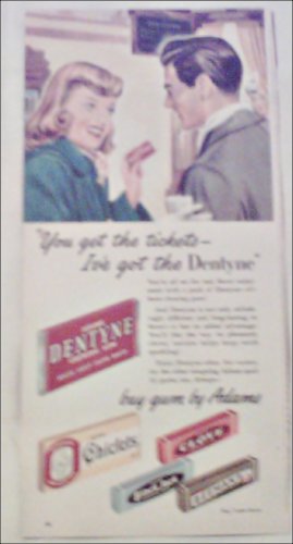 Adams Gum ad featuring Dentyne