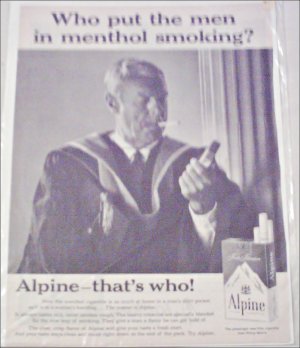 Alpine Cigarette ad