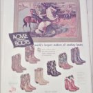 1952 Acme Cowboy Boots ad