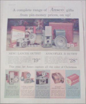 1958 Ansco Cameras Christmas ad