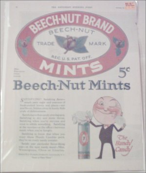 1919 Beech-Nut Mints ad