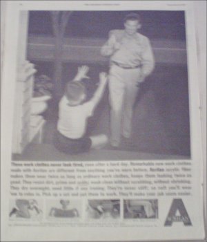 1955 Acrilan Fiber ad