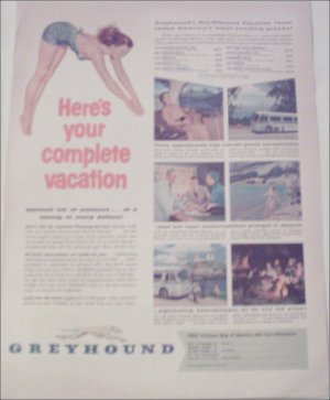 Greyhound Bus Lines Vacation ad