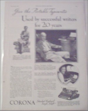 1930 Corona Typewriter ad