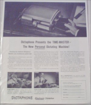 Dictaphone Timemaster Dictation Machine ad