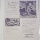 1950 Dictaphone Timemaster Dictation Machine ad featuring Bing Crosby
