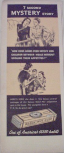 1940 Beech-Nut Peppermint Gum ad