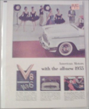 1955 American Motors Hudson Hornet 2 dr ht car ad
