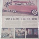 1955 American Motors Rambler 4 dr stationwagon car ad