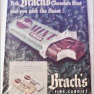 1948 Brachs Mint Twins Candy Bar ad