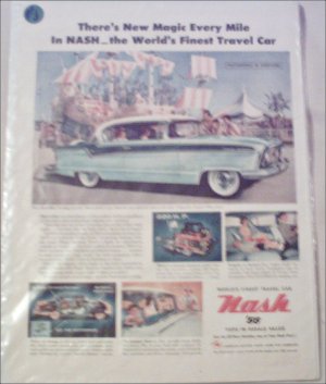 1956 American Motors Nash Ambassador CC 2 dr ht car ad at Disneyland