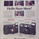 1982 Canon Sure Shot Camera ad
