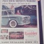 1956 American Motors Rambler Custom 4 dr stationwagon car ad