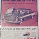 1957 American Motors Nash Ambassador 4 dr sedan car ad