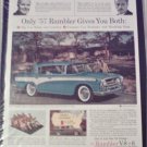 1957 American Motors Rambler Custom 4 dr ht car ad