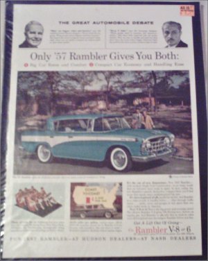 1957 American Motors Rambler Custom 4 dr ht car ad
