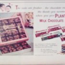 1958 Planters Milk Chocolate Nuts ad