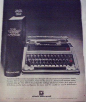 Olivetti Underwood Portable Typewriter ad