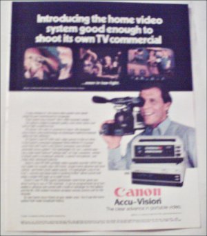 1983 Canon Accu-Vision Video Camera ad