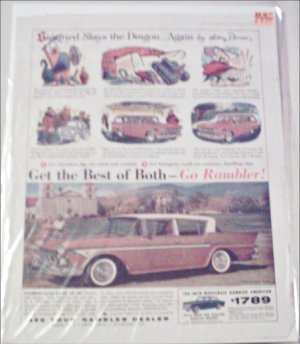 1958 American Motors Rambler Rebel 4 dr sedan car ad