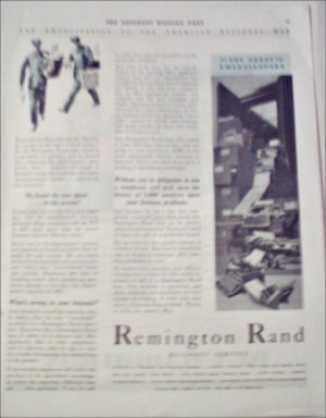 1929 Remington Rand Business Machines ad