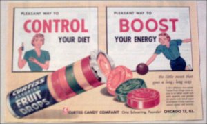 Curtiss Assorted Fruit Drops ad