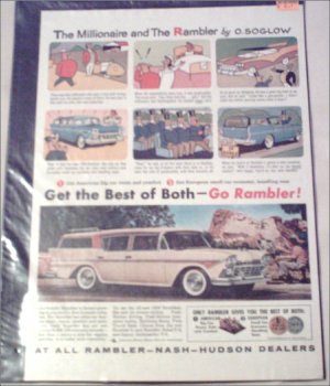 1958 American Motors Rambler Custom stationwagon car ad