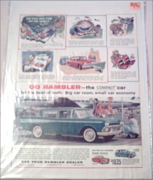 1959 American Motors Rambler Custom 4 dr sedan car ad
