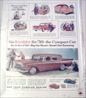 1959 American Motors Rambler Custom Bronze 4 dr sedan car ad